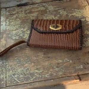 Vintage leather clutch